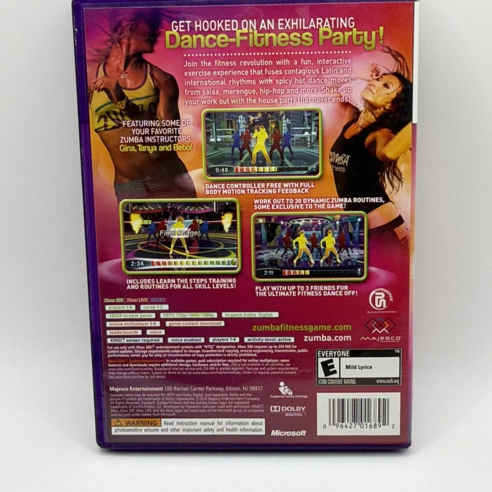 Zumba Fitness: Join the Party Kinect For Xbox 360 Very Good 1E‎